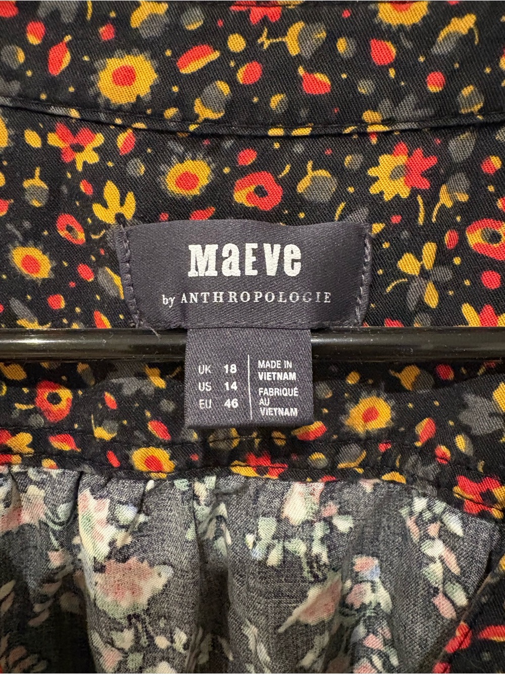 Floral V-Neck shift dress Maeve by Anthropologie - Picture 9 of 9
